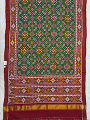 Red & Green Navaratan Patola