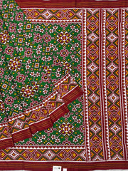 Red & Green Navaratan Patola