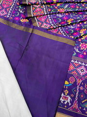 Purple creaper Design Patola Saree