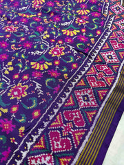 Purple creaper Design Patola Saree