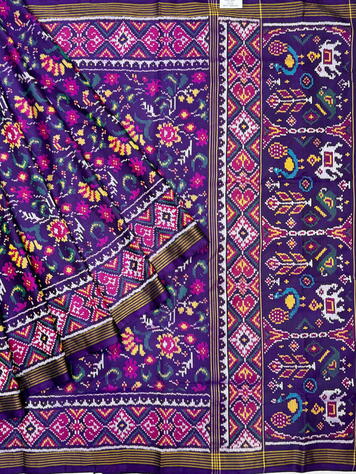 Purple creaper Design Patola Saree