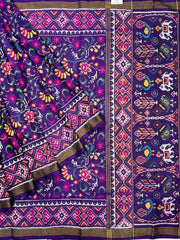 Purple creaper Design Patola Saree