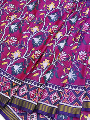 Purple & magenta pink creaper design Patola
