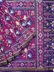 Purple & magenta pink creaper design Patola
