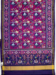 Purple & magenta pink creaper design Patola