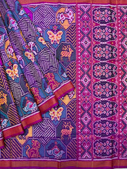 Purple Multicolour multifigure Patola