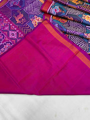 Purple Multicolour multifigure Patola