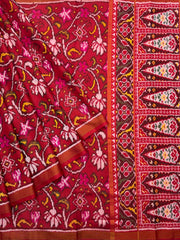 Red creaper design Patola Saree