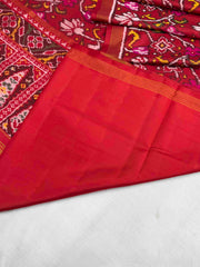 Red creaper design Patola Saree