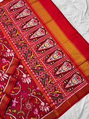 Red creaper design Patola Saree