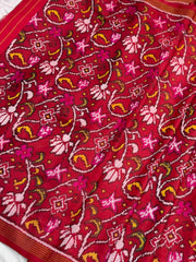 Red creaper design Patola Saree