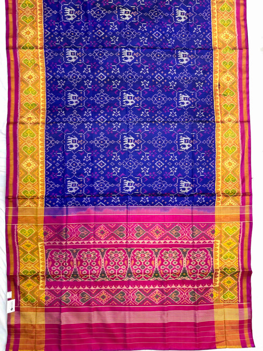 Pink & Blue navratan narikunj Patola