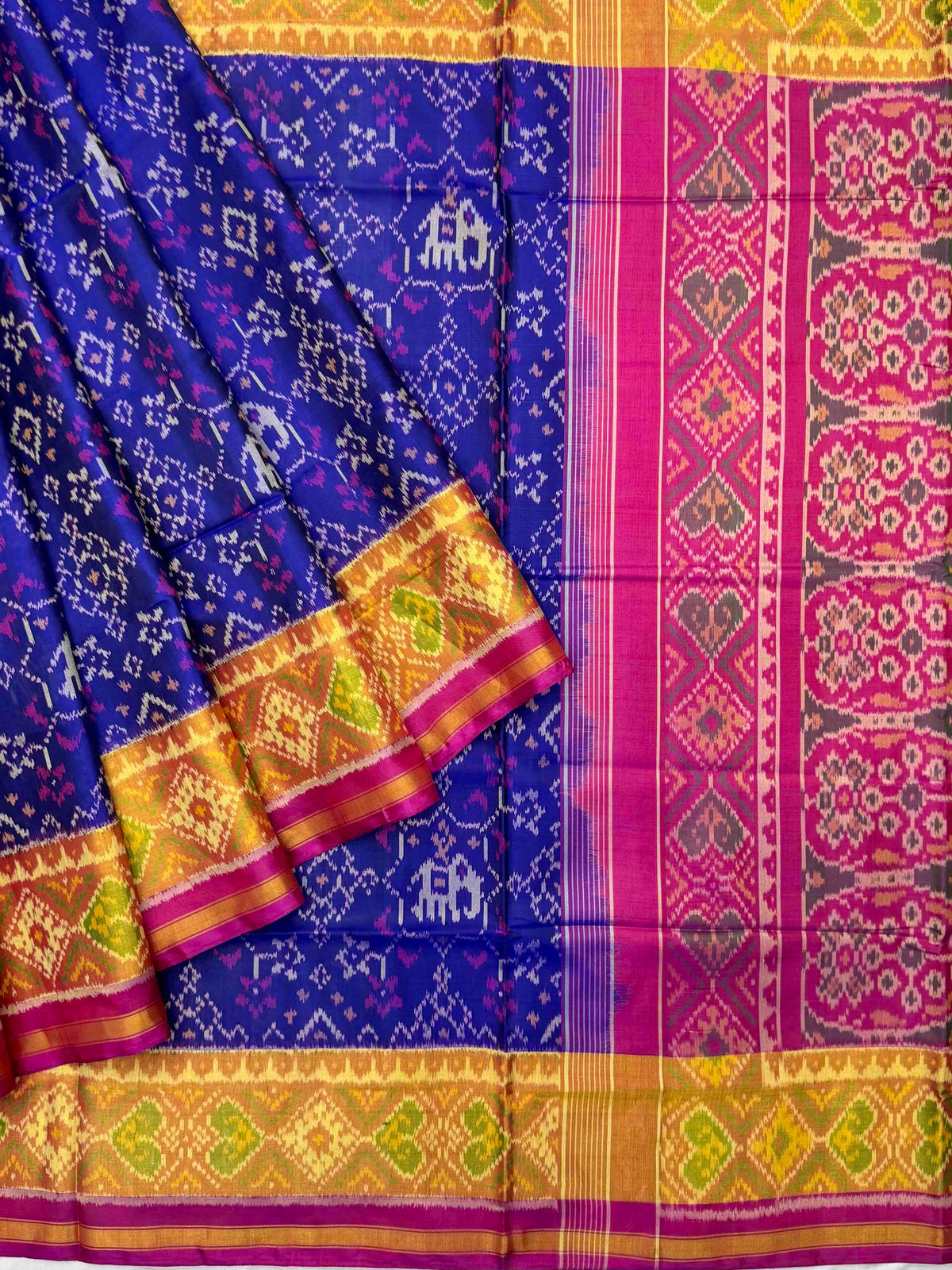 Pink & Blue navratan narikunj Patola