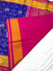 Pink & Blue navratan narikunj Patola