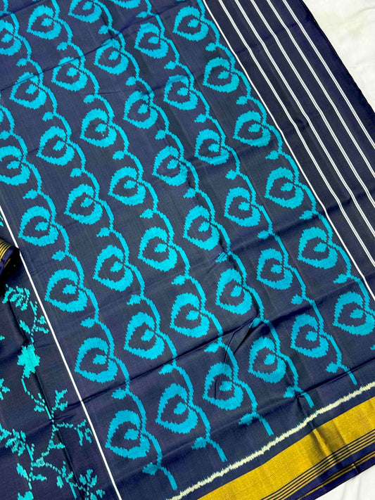 Blue & Peacock blue Designer PatolaSaree