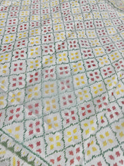White Rajkoti Patola with Bandhani design