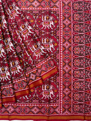 Ambadi Hathi Red Maroon Patola