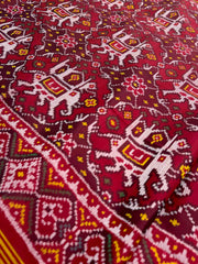 Ambadi Hathi Red Maroon Patola