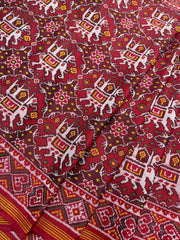 Ambadi Hathi Red Maroon Patola