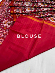 Ambadi Hathi Red Maroon Patola