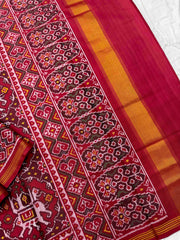 Ambadi Hathi Red Maroon Patola