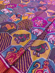 Purple multifigure Patola Saree