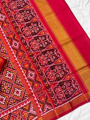 Maroon Red Panchanda Patola Saree