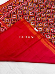 Maroon Red Panchanda Patola Saree