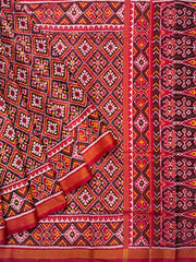 Maroon Red Panchanda Patola Saree