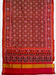 Maroon Red Panchanda Patola Saree