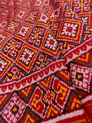 Maroon Red Panchanda Patola Saree