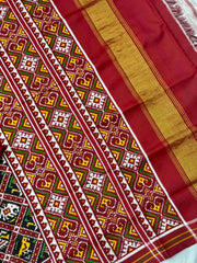 Maroon & Black Small Narikunj Patan Patola