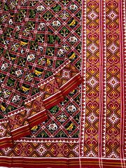 Maroon & Black Small Narikunj Patan Patola