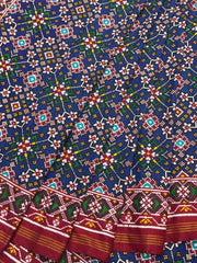 Red & Blue Navaran Patan Patola