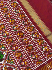 Red & white Narikunj Patan Patola