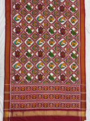 Red & white Narikunj Patan Patola