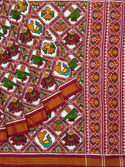 Red & white Narikunj Patan Patola