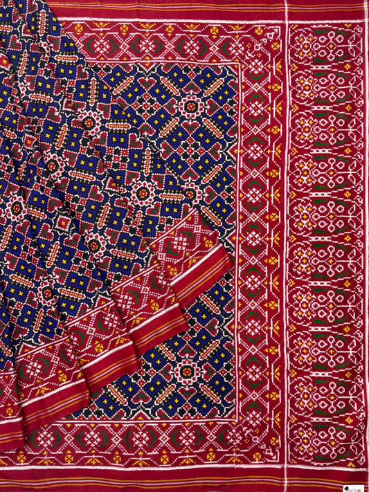 Red & blue Manekchowk Patan Patola