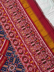 Red & blue Manekchowk Patan Patola