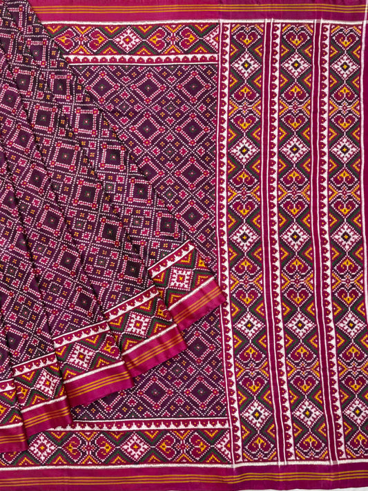 Pink & magenta bandhni design Patan patola