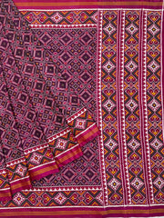 Pink & magenta bandhni design Patan patola
