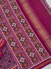 Pink & magenta bandhni design Patan patola