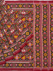 Maroon Narikunj Traditional Patan Patola