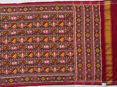Maroon Narikunj Traditional Patan Patola