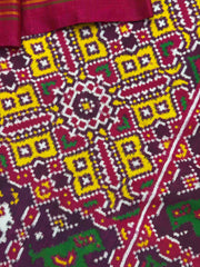 Pink & lemon Yellow Manekchowk Narikunj Patan Patola