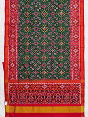 Red & Green Navaratan Patola saree