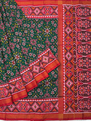 Red & Green Navaratan Patola saree