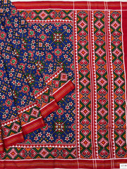 Red & Blue navratan Patan Patola Saree
