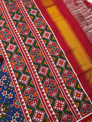Red & Blue navratan Patan Patola Saree