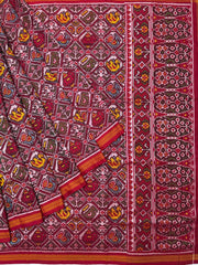 Maroon & maroonish white Narikunj Patola